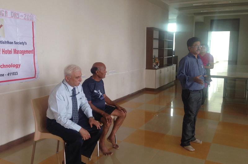 Dr. D.Y. Patil School of Hospitality and Tourism Tathawade Yoga Day photo 2